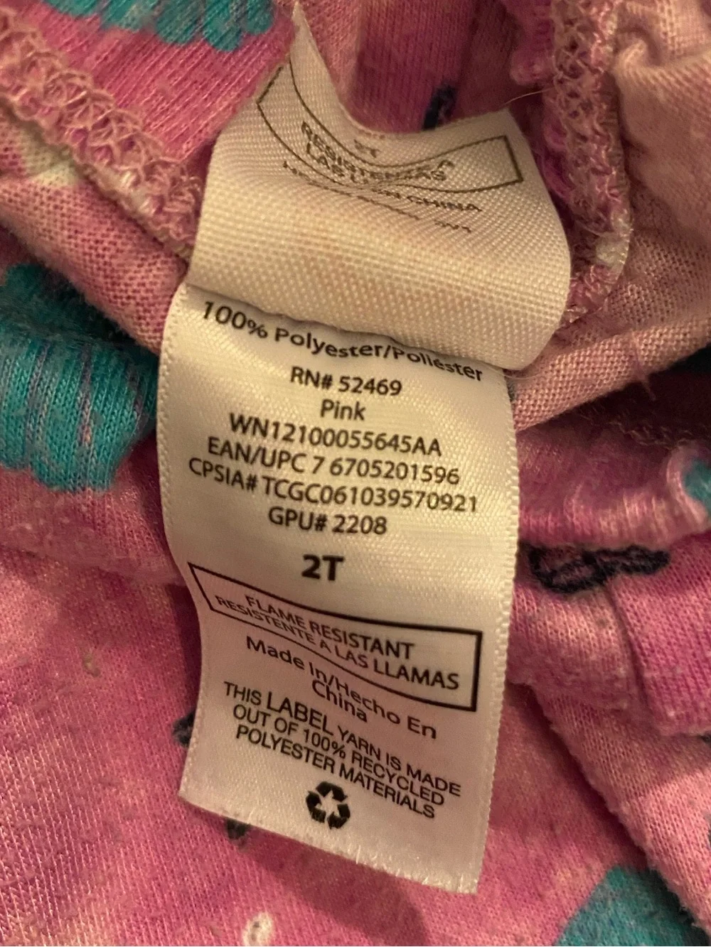 wonder nation Pink Sleeveless Pajama Set with Teal Dot Print